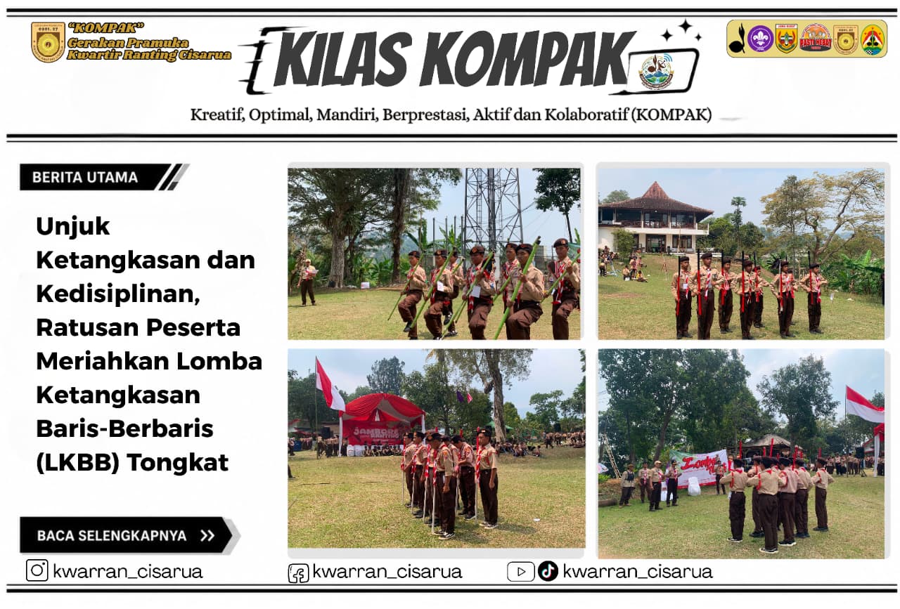 Unjuk Ketangkasan dan Kedisiplinan, Ratusan Peserta Meriahkan Lomba Ketangkasan Baris-Berbaris (LKBB) Tongkat.