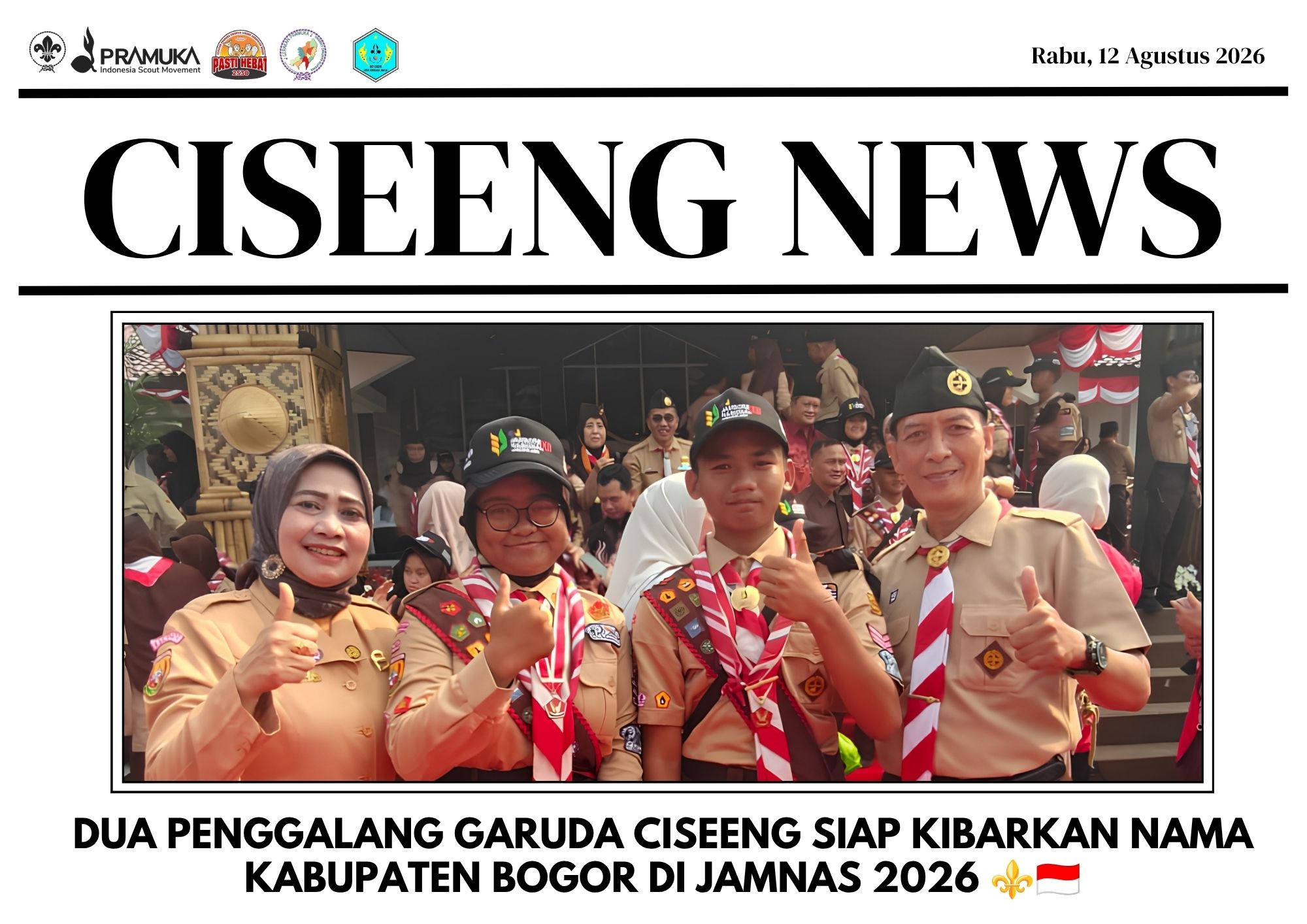 Dua Penggalang Garuda Ciseeng Siap Kibarkan Nama Kabupaten Bogor di Jamnas 2026 ⚜️🇮🇩