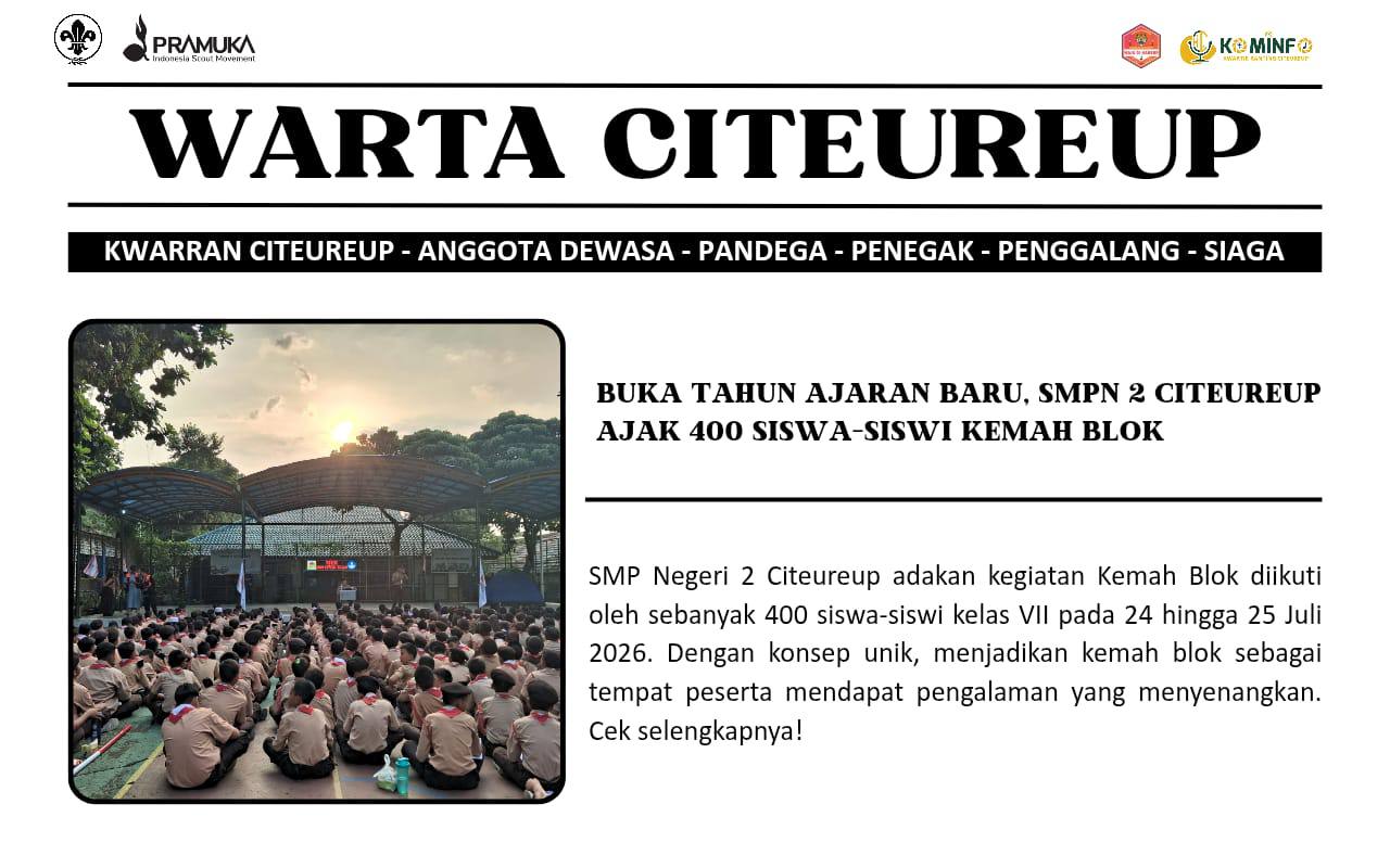 Buka Tahun Ajaran Baru, SMPN 2 Citeureup Ajak 400 Murid Kemah Blok