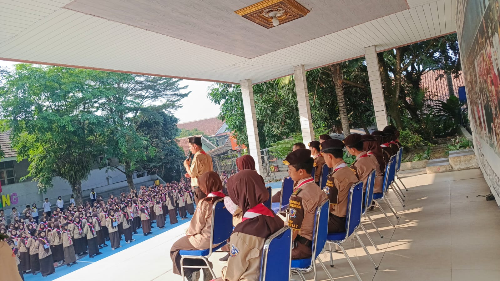 Apel Pembukaan PAB Ambalan Raden Kian Santang dan Nyi Rara Santang Jadi Awal Penerimaan Anggota Baru di SMAN 1 Parungpanjang