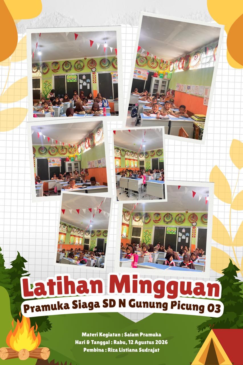 ⚜️🤎 Kenali dan Hayati Salam Pramuka! SDN Gunung Picung 03 Gelar Latihan Rutin