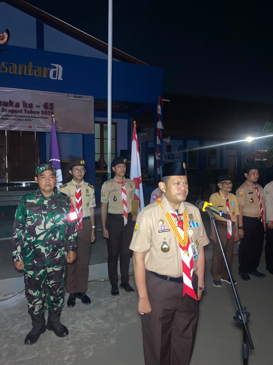Ketua Mabiran Jonggol Pimpin Prosesi Ulang Janji Hari Pramuka ke-65
