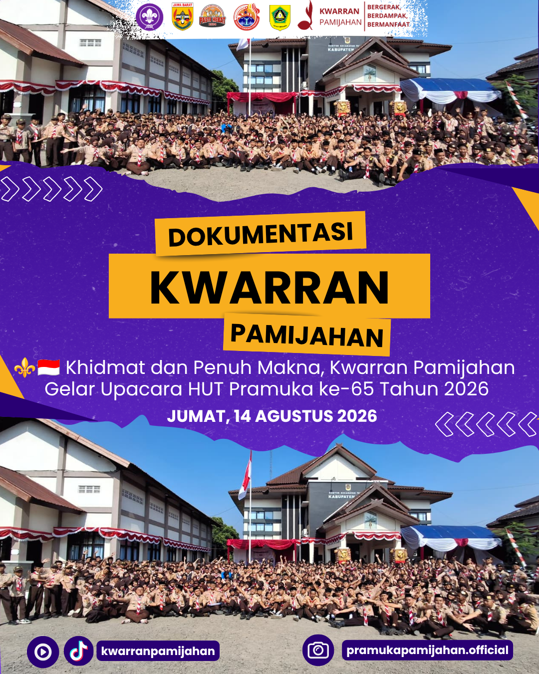 ⚜️🇮🇩 Khidmat dan Penuh Makna, Kwarran Pamijahan Gelar Upacara HUT Pramuka ke-65 Tahun 2026