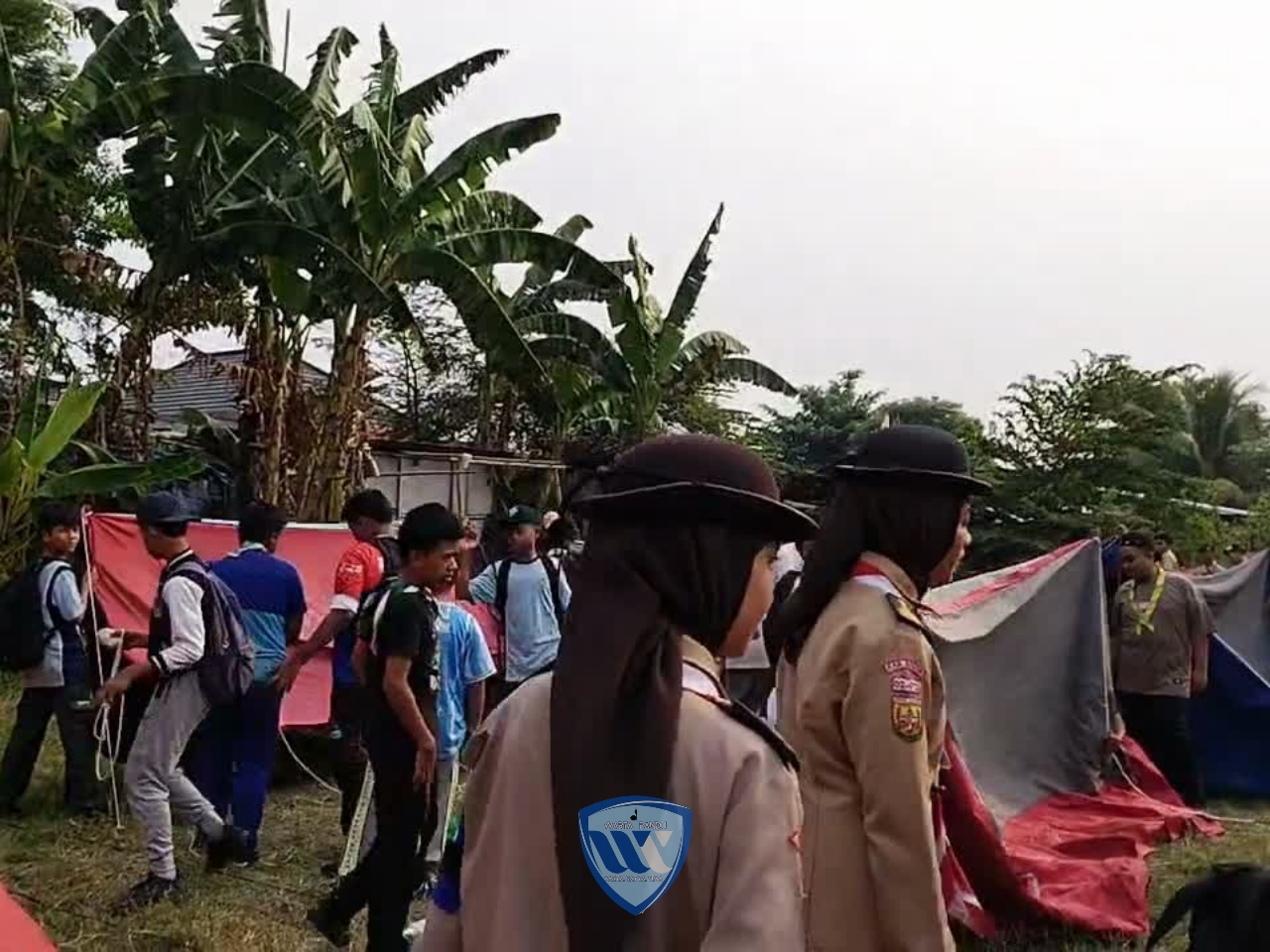 Sangga Penegak Dirikan Tenda dalam Rangkaian Gladian Pimpinan Satuan Parungpanjang