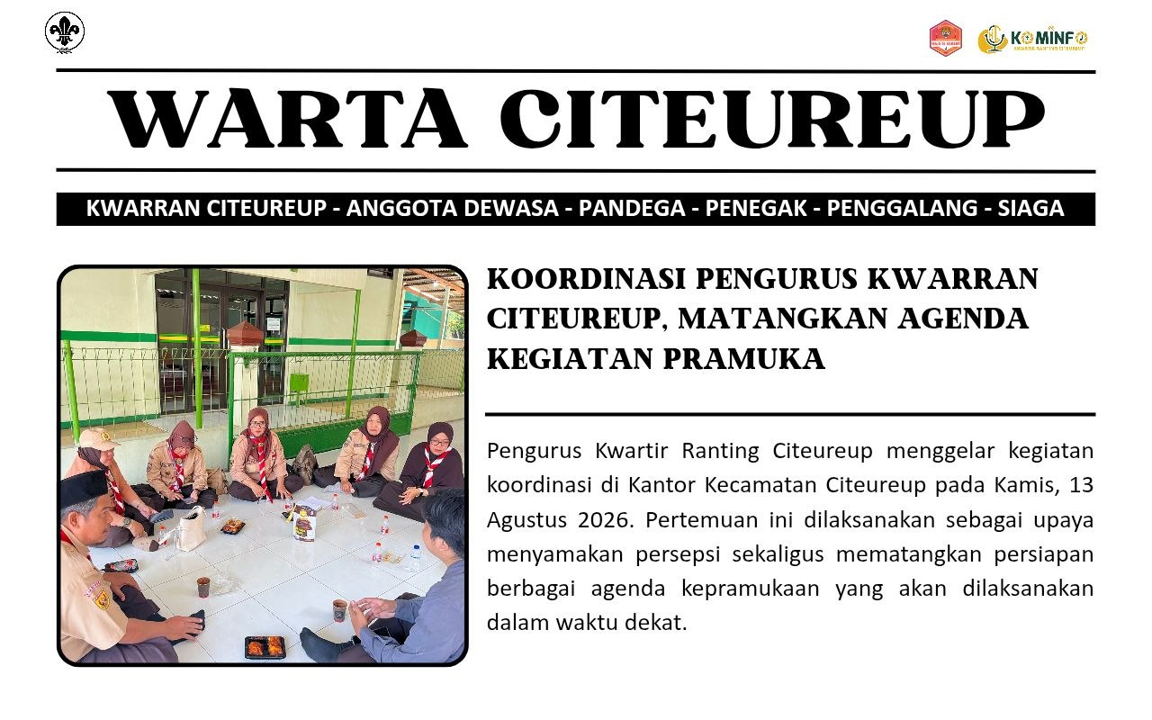 Koordinasi Pengurus Kwarran Citeureup, Matangkan Agenda Kegiatan Pramuka