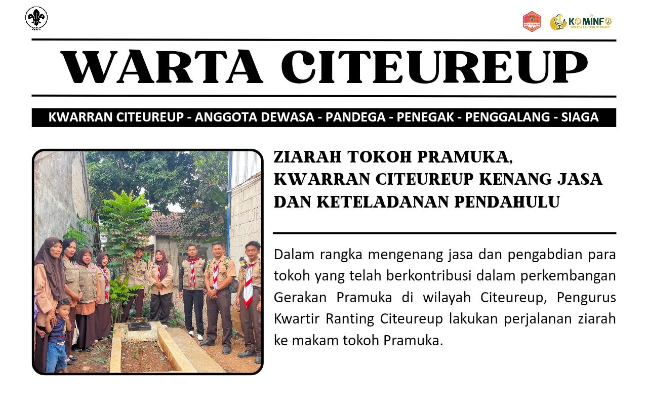 Ziarah Tokoh Pramuka, Kwarran Citeureup Kenang Jasa dan Keteladanan Pendahulu