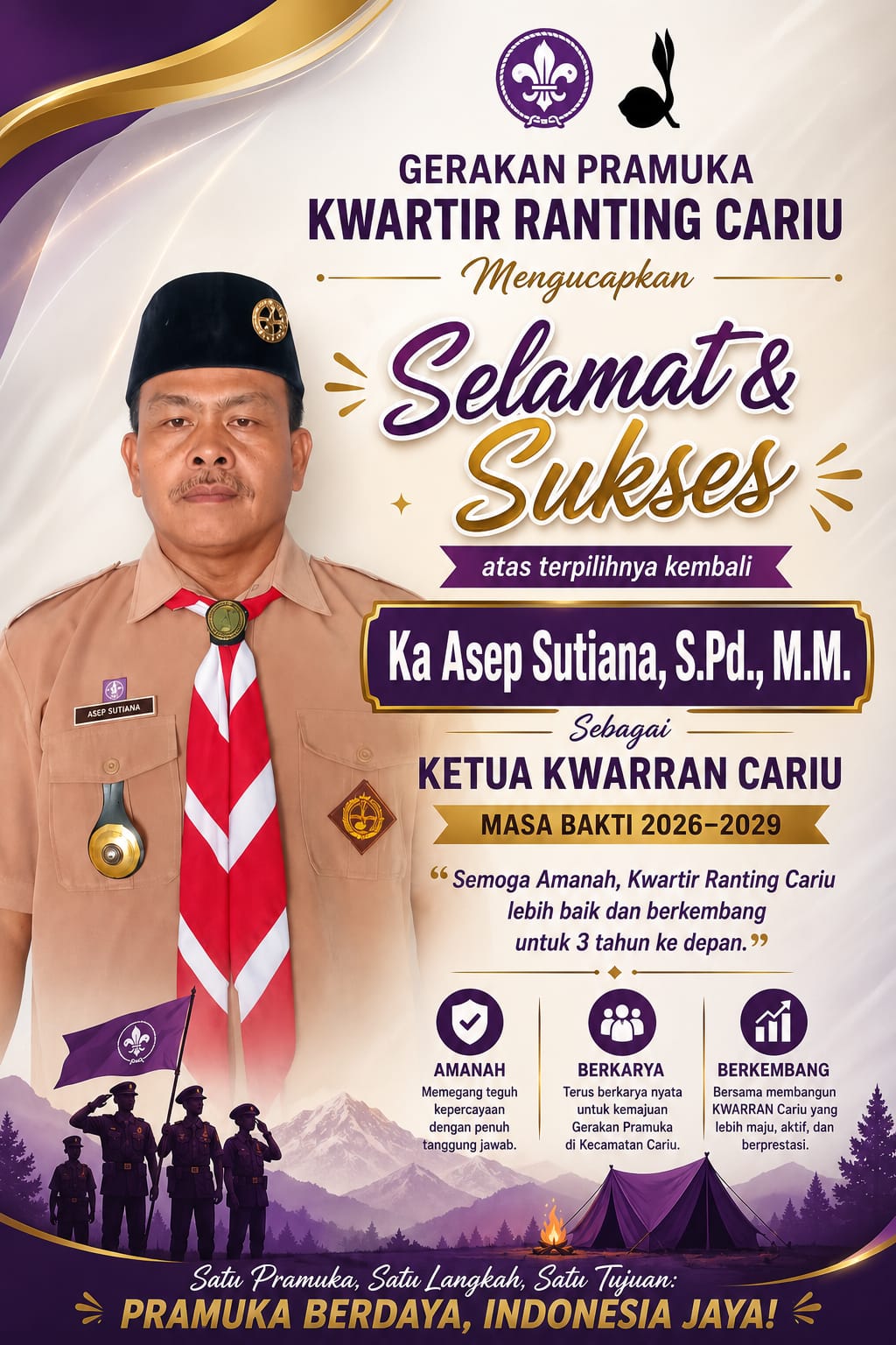 Hasil Musyawarah Ranting Gerakan Pramuka Cariu Tahun 2026