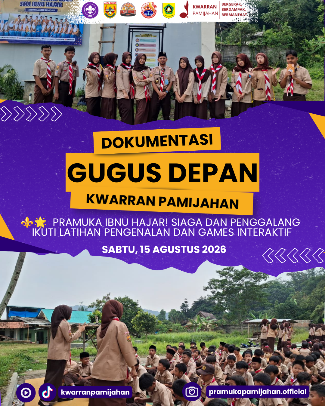 ⚜️🌟 Semangat Baru Pramuka Ibnu Hajar! Siaga dan Penggalang Ikuti Latihan Pengenalan dan Games Interaktif