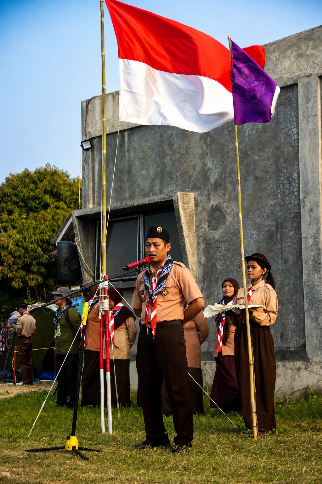 Ketua Kwarran Jonggol Buka dan Monitoring Latihan Gabungan serta Perkemahan Gugus 1 Jonggol