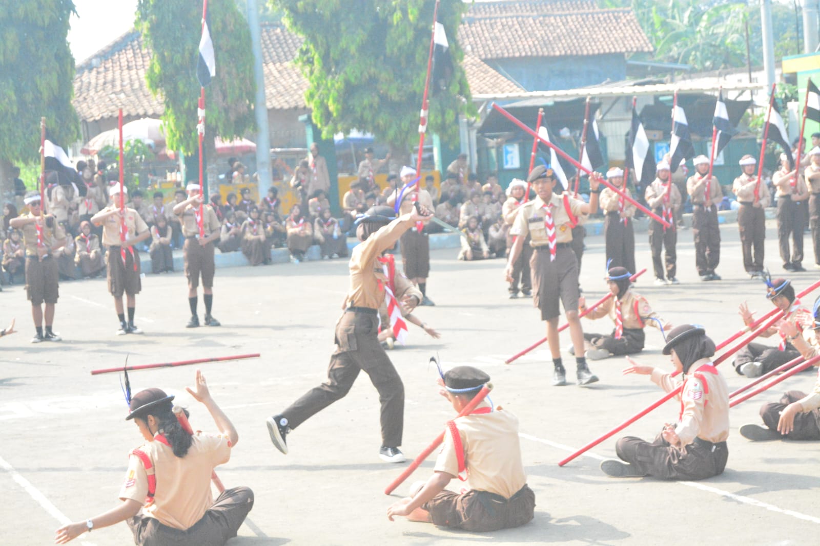 Sanggar Bakti SMPN 1 Jonggol Tampilkan Unjuk Gelar pada Peringatan Hari Pramuka ke-65
