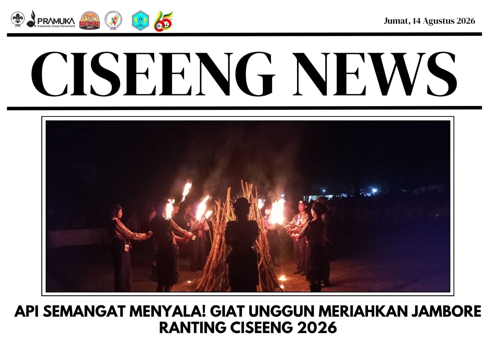 Api Semangat Menyala! Giat Unggun Meriahkan Jambore Ranting Ciseeng 2026 🔥⚜️