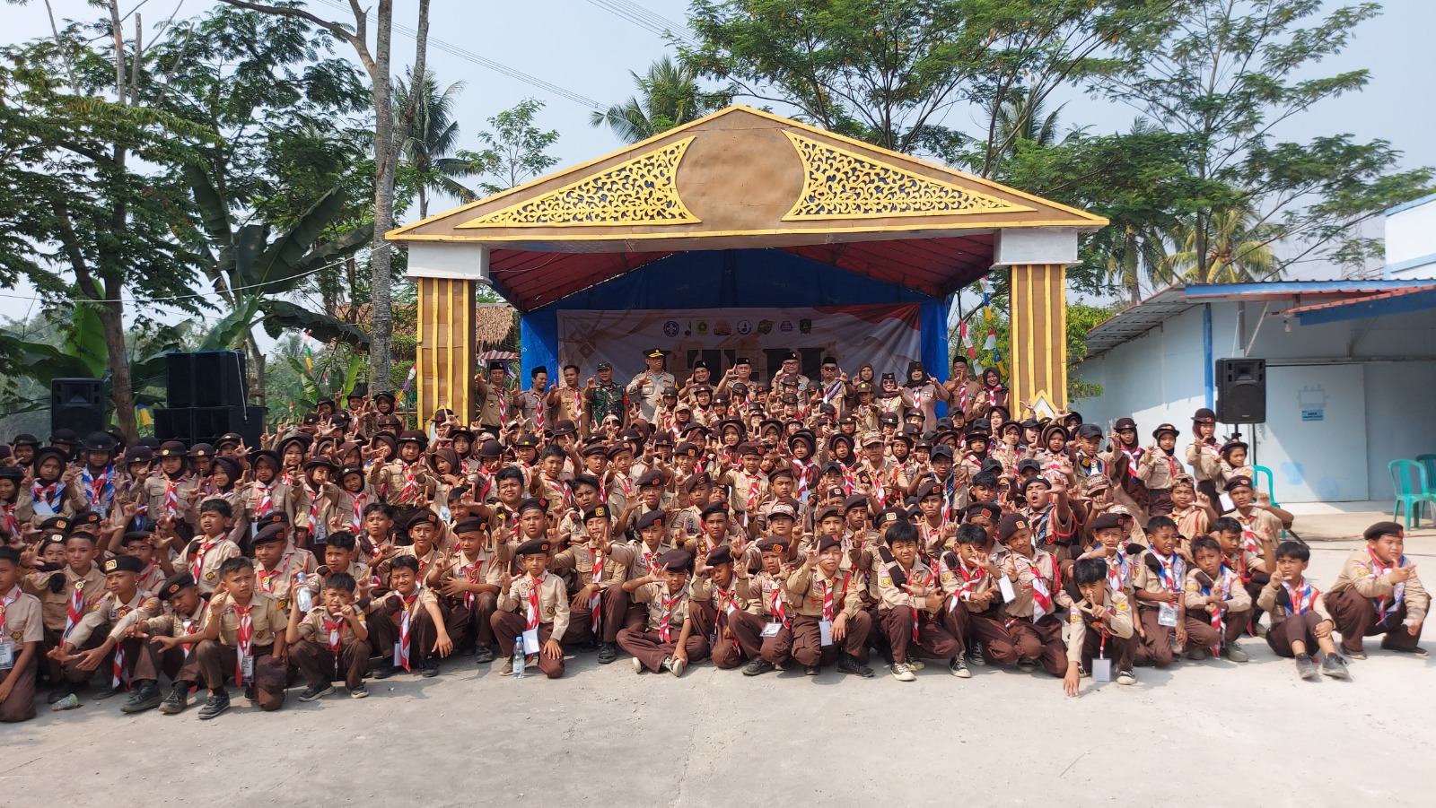 Kwarran Leuwisadeng Sukses Gelar Upacara Hari Pramuka ke-65 Sekaligus Penutupan LT II dengan Penuh Semangat Kebersamaan