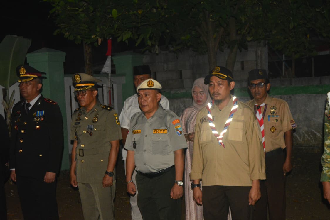 Kwarran Jonggol Ikuti Malam Renungan Suci HUT ke-81 Kemerdekaan RI di TMP Setia Bhakti