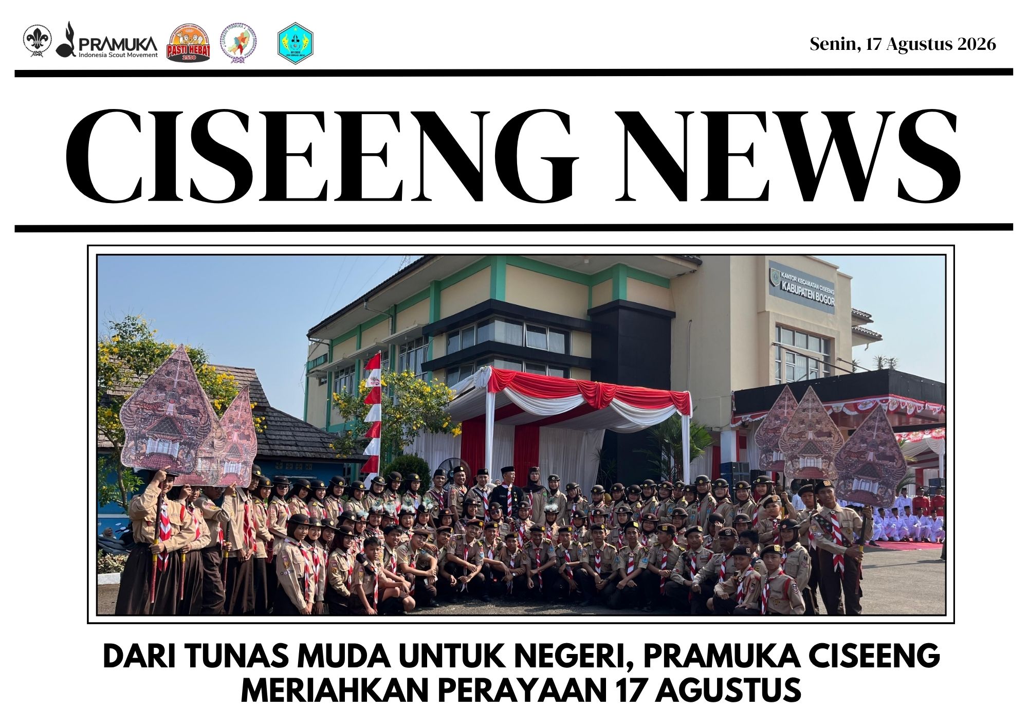 Dari Tunas Muda untuk Negeri, Pramuka Ciseeng Meriahkan Perayaan 17 Agustus
