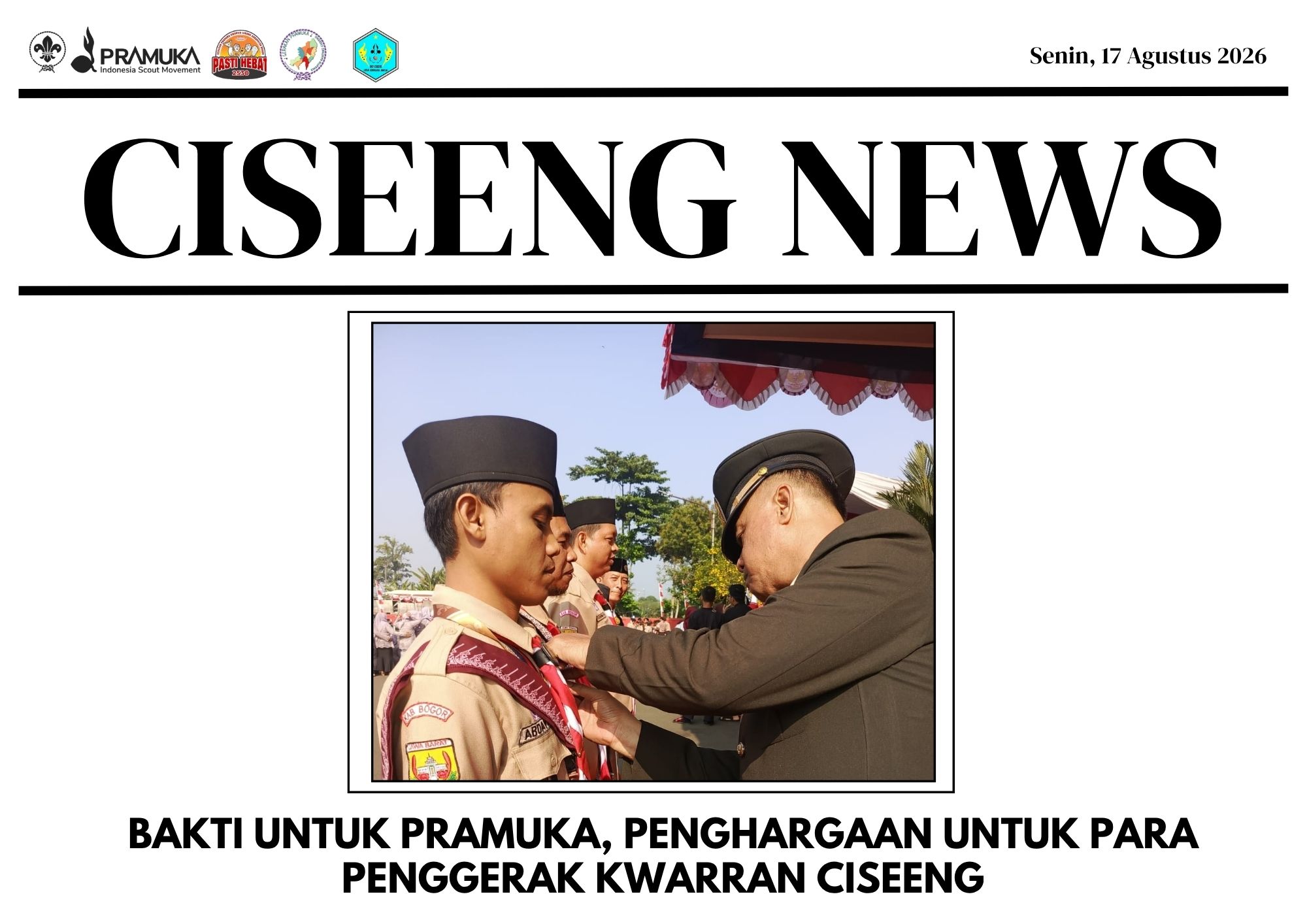Bakti untuk Pramuka, Penghargaan untuk Para Penggerak Kwarran Ciseeng