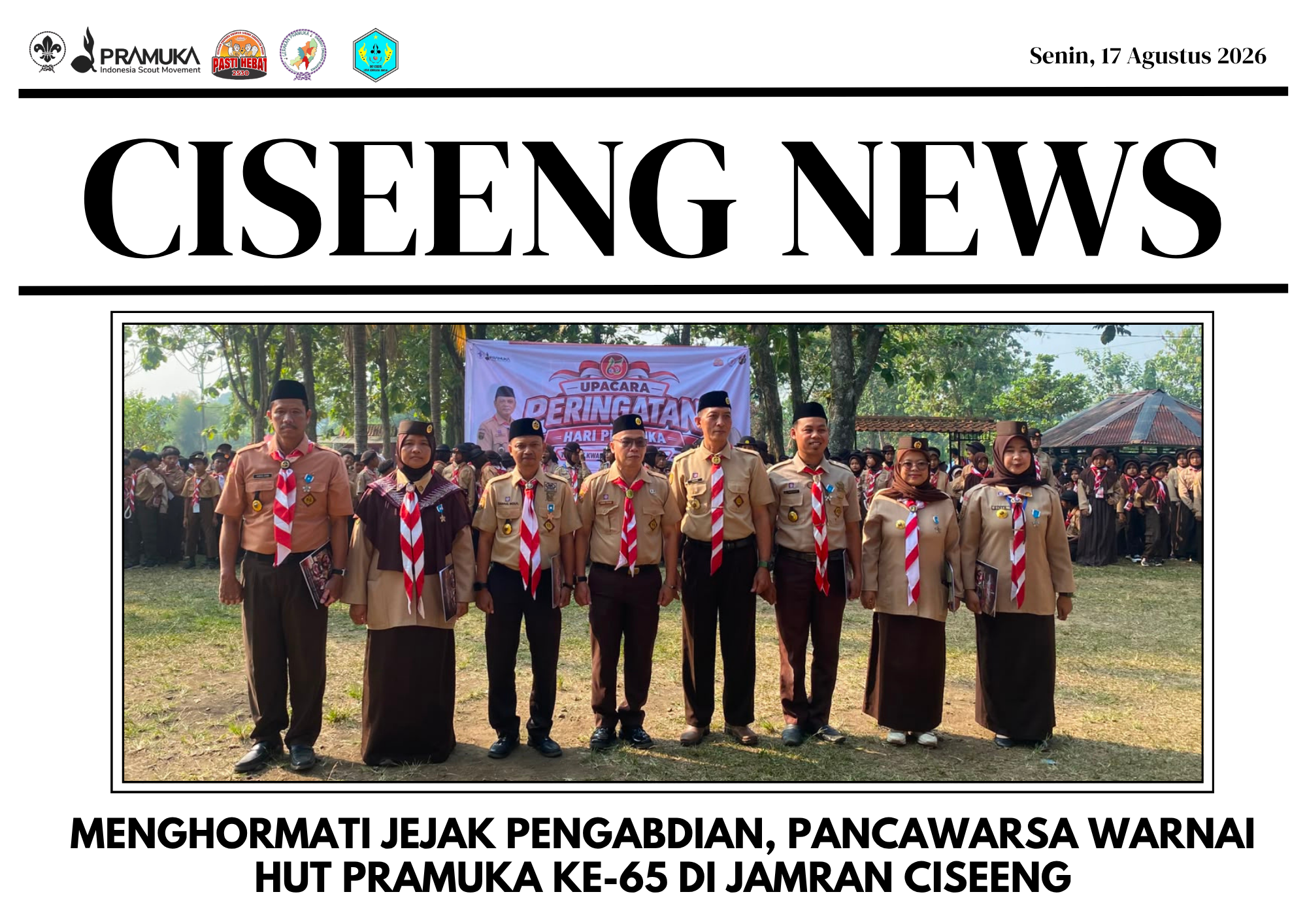 Menghormati Jejak Pengabdian, Pancawarsa Warnai HUT Pramuka ke-65 di Jamran Ciseeng