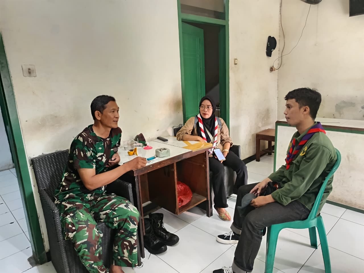 Kwarran Jonggol Konsolidasi dengan Koramil 0621-07 Jonggol Bahas Aktivasi Saka Wirakartika