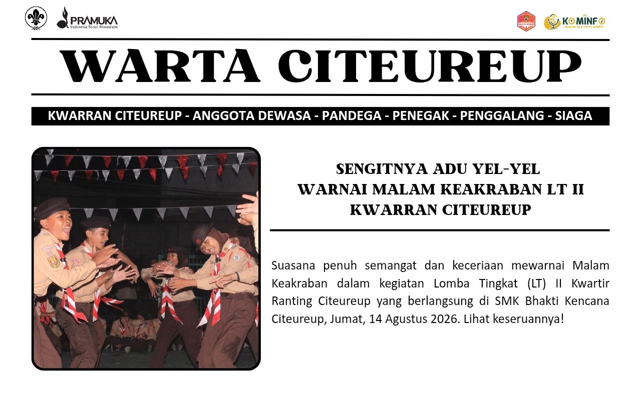 Sengitnya Adu Yel-Yel Warnai Malam Keakraban LT II Kwarran Citeureup