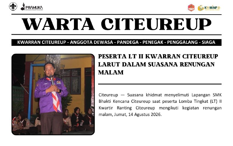 Peserta LT II Kwarran Citeureup Larut dalam Suasana Renungan Malam