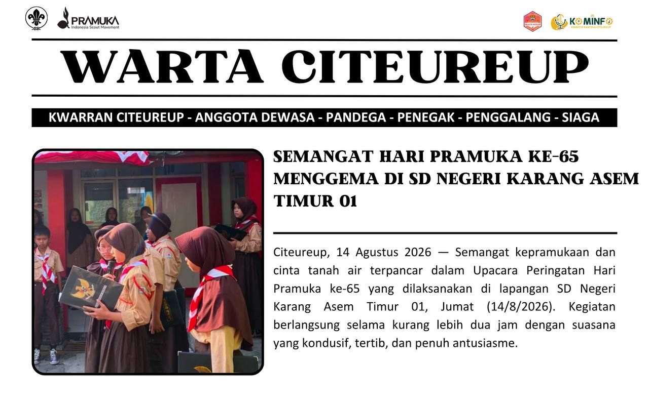 Semangat Hari Pramuka ke-65 Menggema di SD Negeri Karang Asem Timur 01