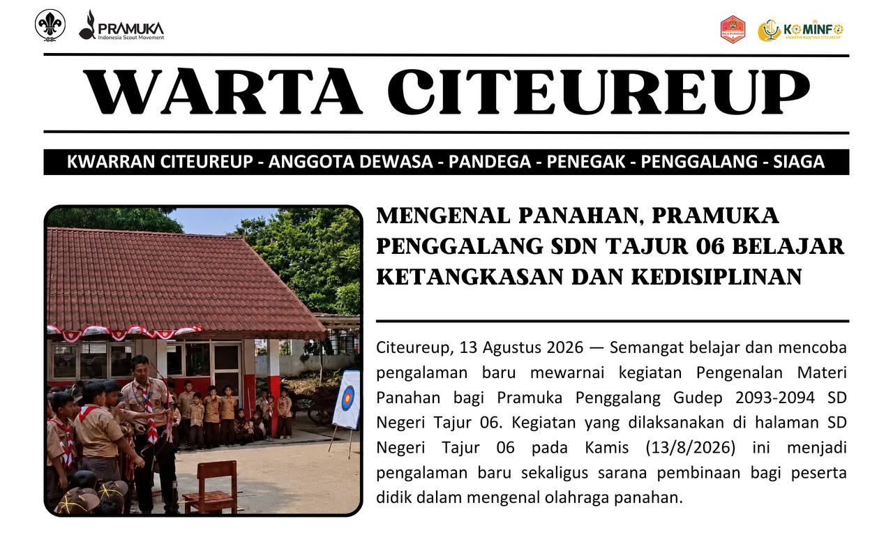 Mengenal Panahan, Pramuka Penggalang SDN Tajur 06 Belajar Ketangkasan dan Kedisiplinan