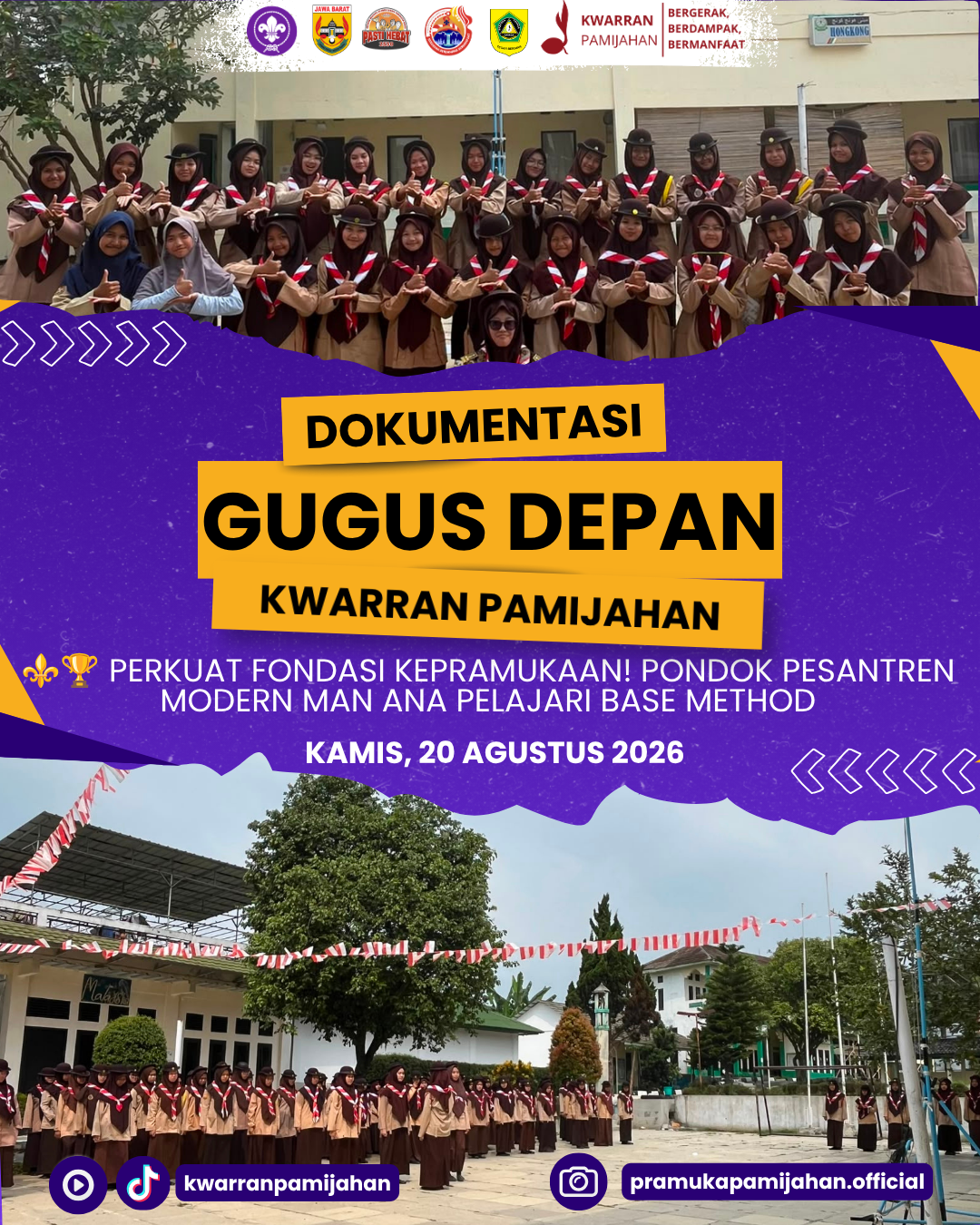 ⚜️🏆 Perkuat Fondasi Kepramukaan! Pondok Pesantren Modern Man Ana Pelajari Base Method dan Berikan Apresiasi Regu Terbaik