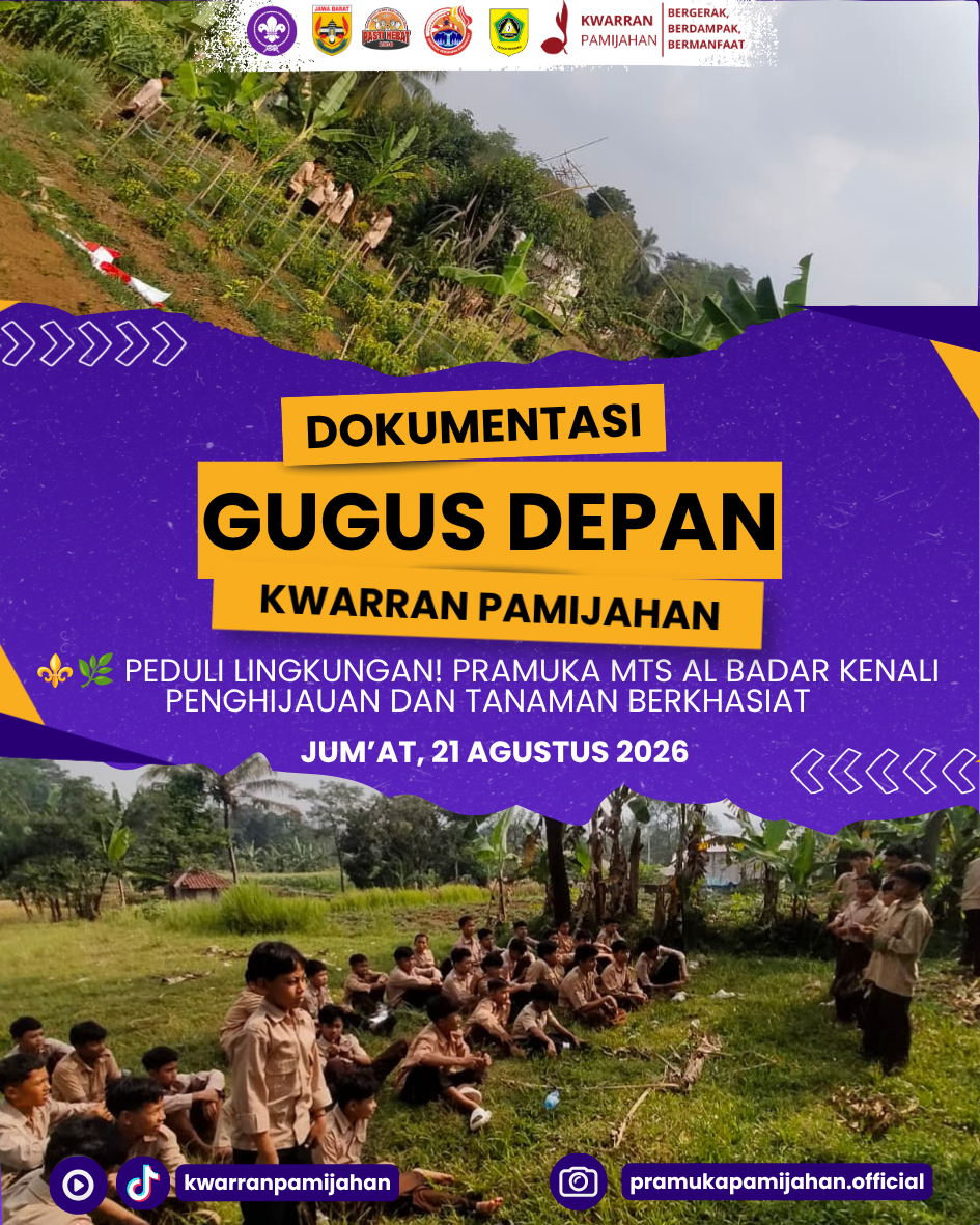 ⚜️🌿 Peduli Lingkungan! Pramuka MTs Al Badar Kenali Penghijauan dan Tanaman Berkhasiat