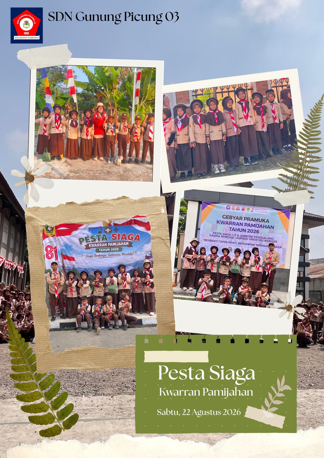 Tampil Ceria dan Berkarakter, Pramuka Siaga SDN Gunung Picung 03 Warnai Kemeriahan Pesta Siaga 2026