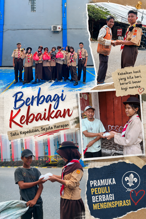 Pramuka SMK Bina Mandiri Multimedia Wujudkan Kepedulian Sesama Dengan Gelar Giat Pramuka Berbagi