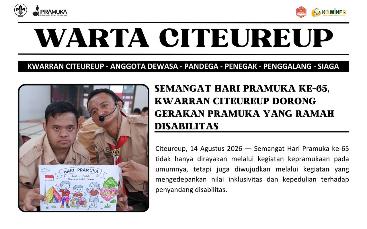 Semangat Hari Pramuka ke-65, Kwarran Citeureup Dorong Gerakan Pramuka yang Ramah Disabilitas