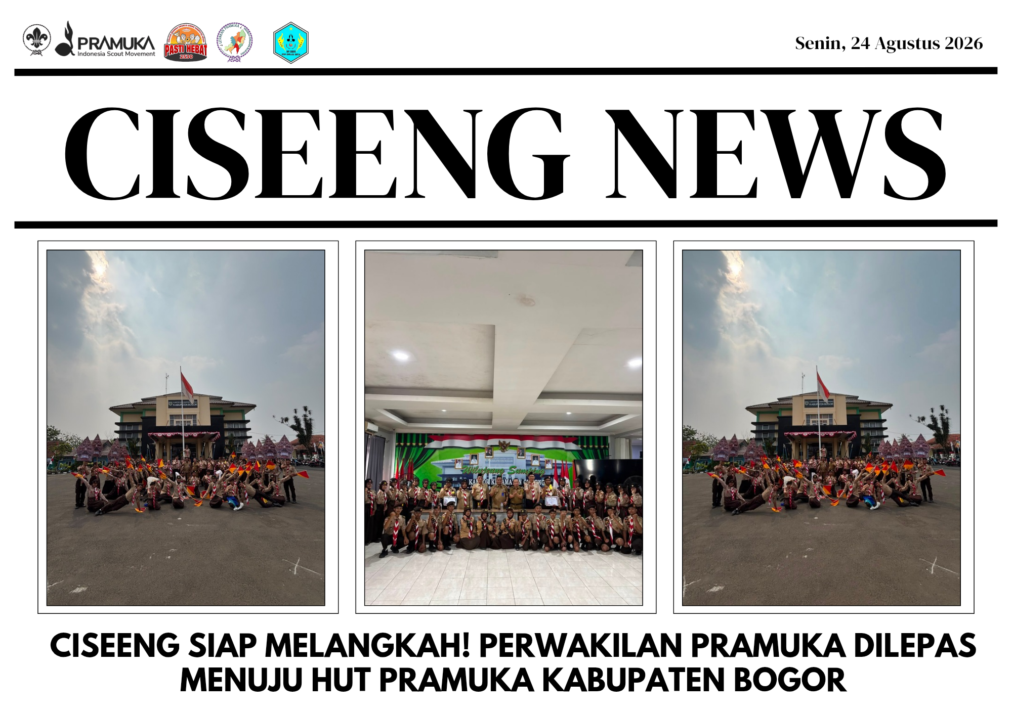 Ciseeng Siap Melangkah! Perwakilan Pramuka Dilepas Menuju HUT Pramuka Kabupaten Bogor