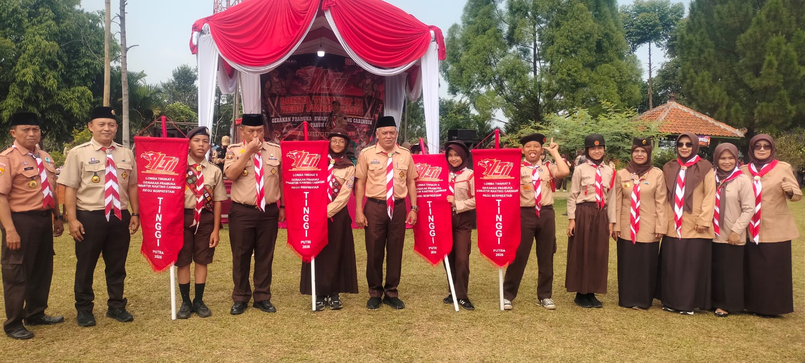 APEL BESAR HARI PRAMUKA KE-65 DAN PENUTUPAN LT II KWARRAN CARINGIN: 616 PENGGALANG SEMARAKKAN VILA BALE INDAH BALANDONGAN