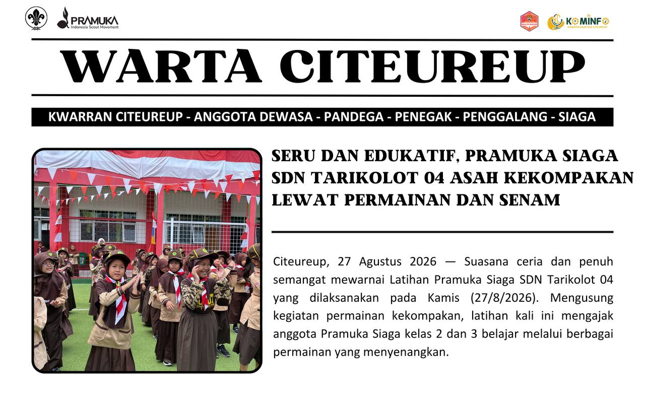 Seru dan Edukatif, Pramuka Siaga SDN Tarikolot 04 Asah Kekompakan Lewat Permainan dan Senam