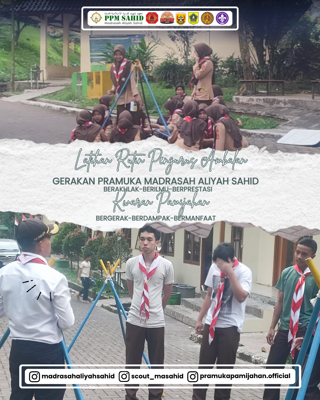 ⚜️🪢 Pengurus Ambalan MA Sahid Asah Keterampilan Tali-Temali