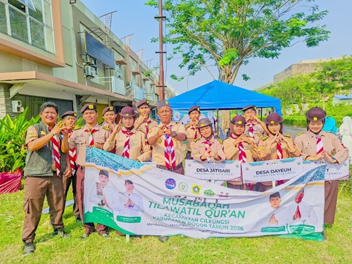 Anggota Pramuka Kwarran Cileungsi Turut Amankan dan Meriahkan Pawai Ta’aruf Tingkat Kecamatan