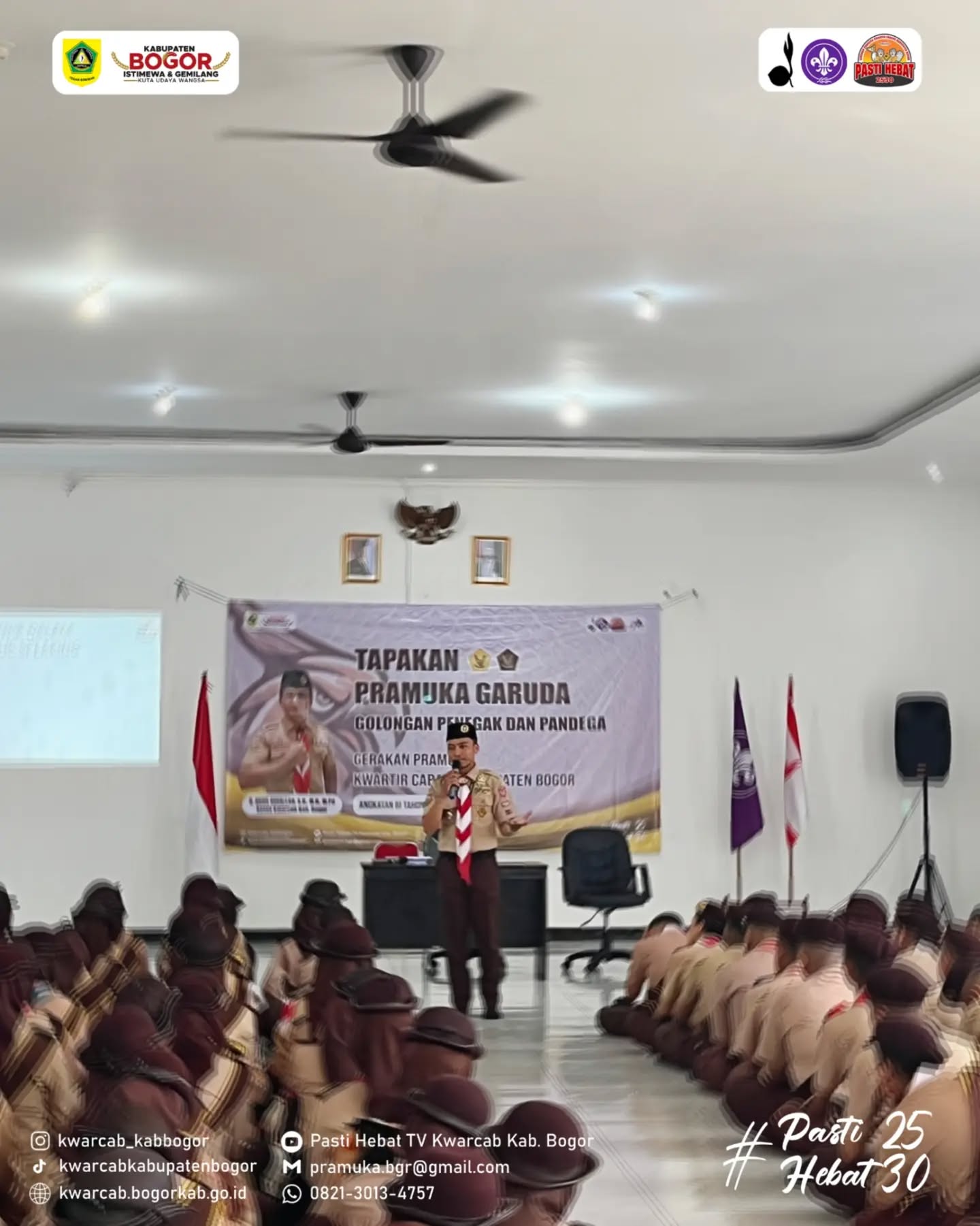 ASAH KEPERCAYAAN DIRI, CALON PRAMUKA GARUDA KABUPATEN BOGOR DALAMI MATERI PUBLIC SPEAKING