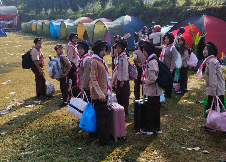Datang Lebih Awal, Semangat Peserta Jambore dan LT II Kwaran Nanggung Sudah Terasa Sejak Pagi