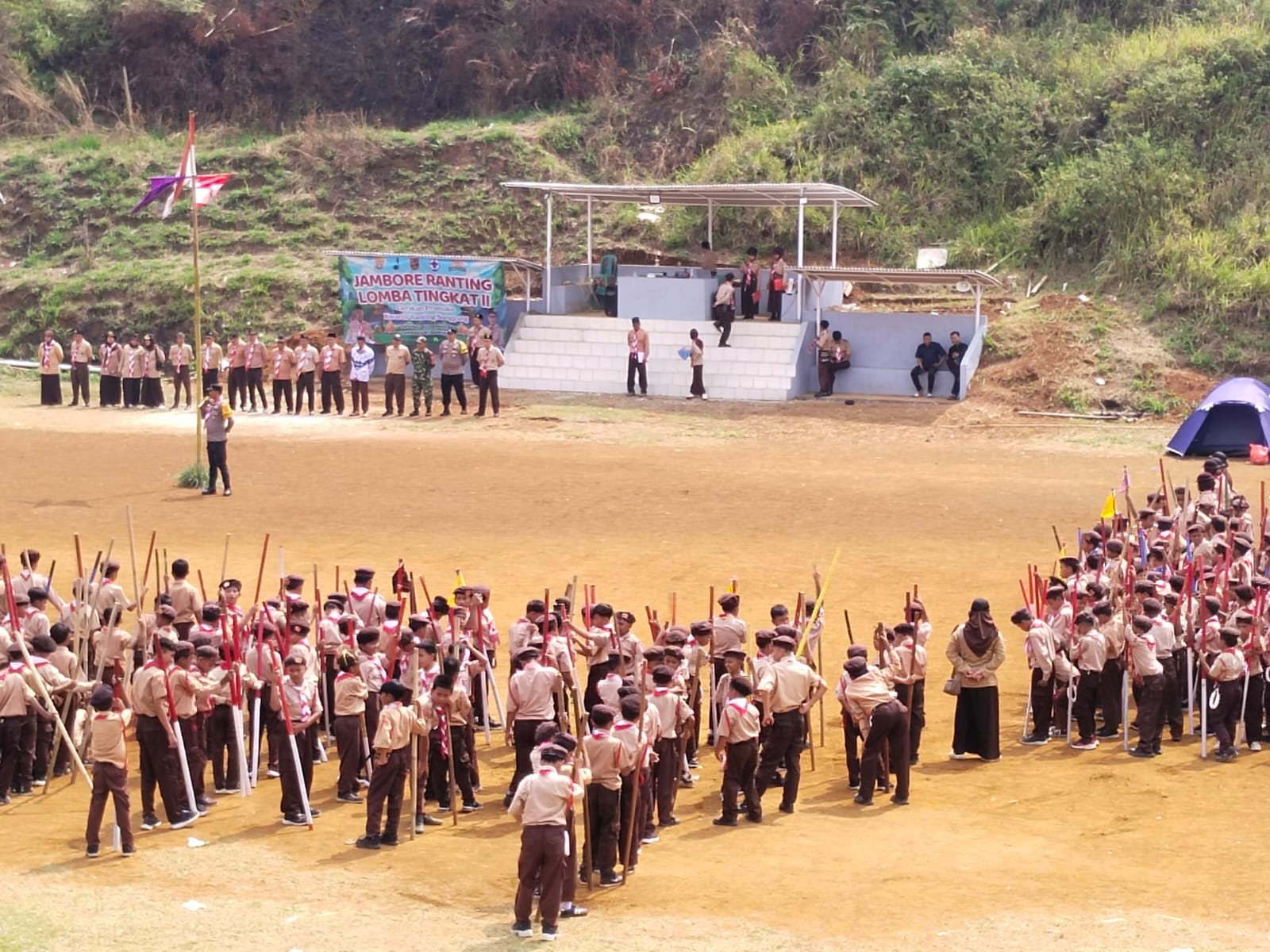 Hari Pramuka ke-65 Jadi Momentum, Kapolsek Nanggung Resmikan Jambore dan LT II 2026