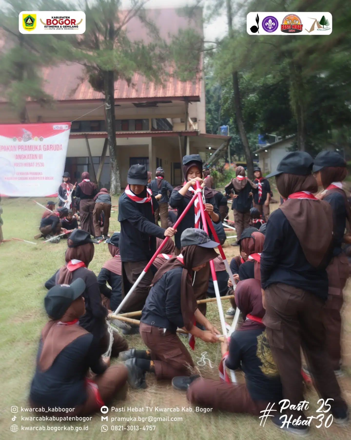 Asah Keterampilan dan Kemandirian, Penggalang Tapakan Pramuka Garuda Angkatan III Belajar Membuat Tiang Bendera