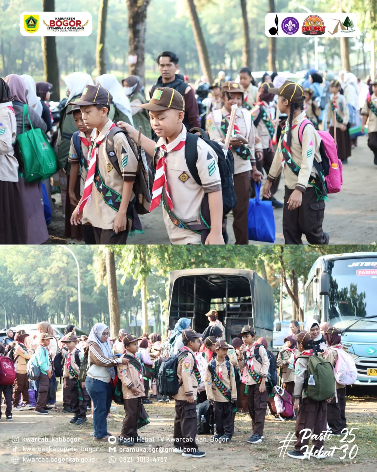 Semangat Ceria Warnai Kedatangan Peserta Tapakan Pramuka Garuda Golongan Siaga Kwarcab Kabupaten Bogor