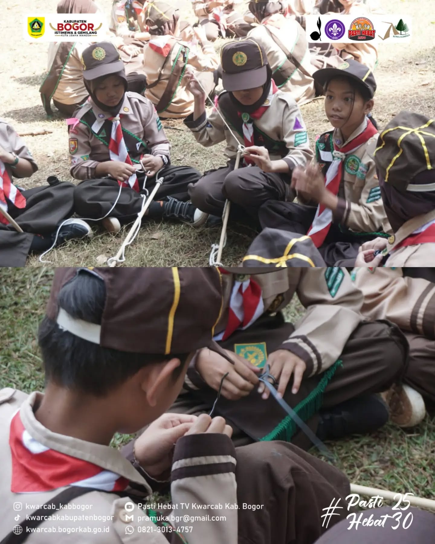 Serunya Belajar Tali-Temali, Pramuka Siaga Asah Keterampilan di Tapakan Pramuka Garuda
