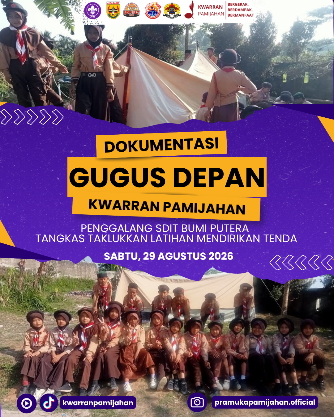 Uji Kekompakan dan Kemandirian! Penggalang SDIT Bumi Putera Tangkas Taklukkan Latihan Mendirikan Tenda