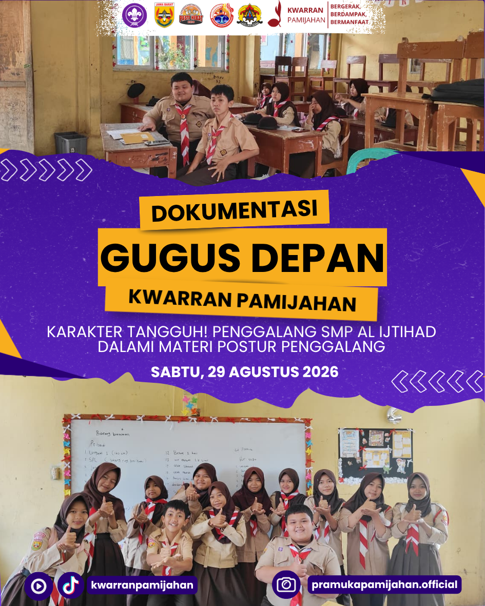 Membentuk Sikap Tegap dan Karakter Tangguh! Penggalang SMP Al Ijtihad Dalami Materi Postur Penggalang