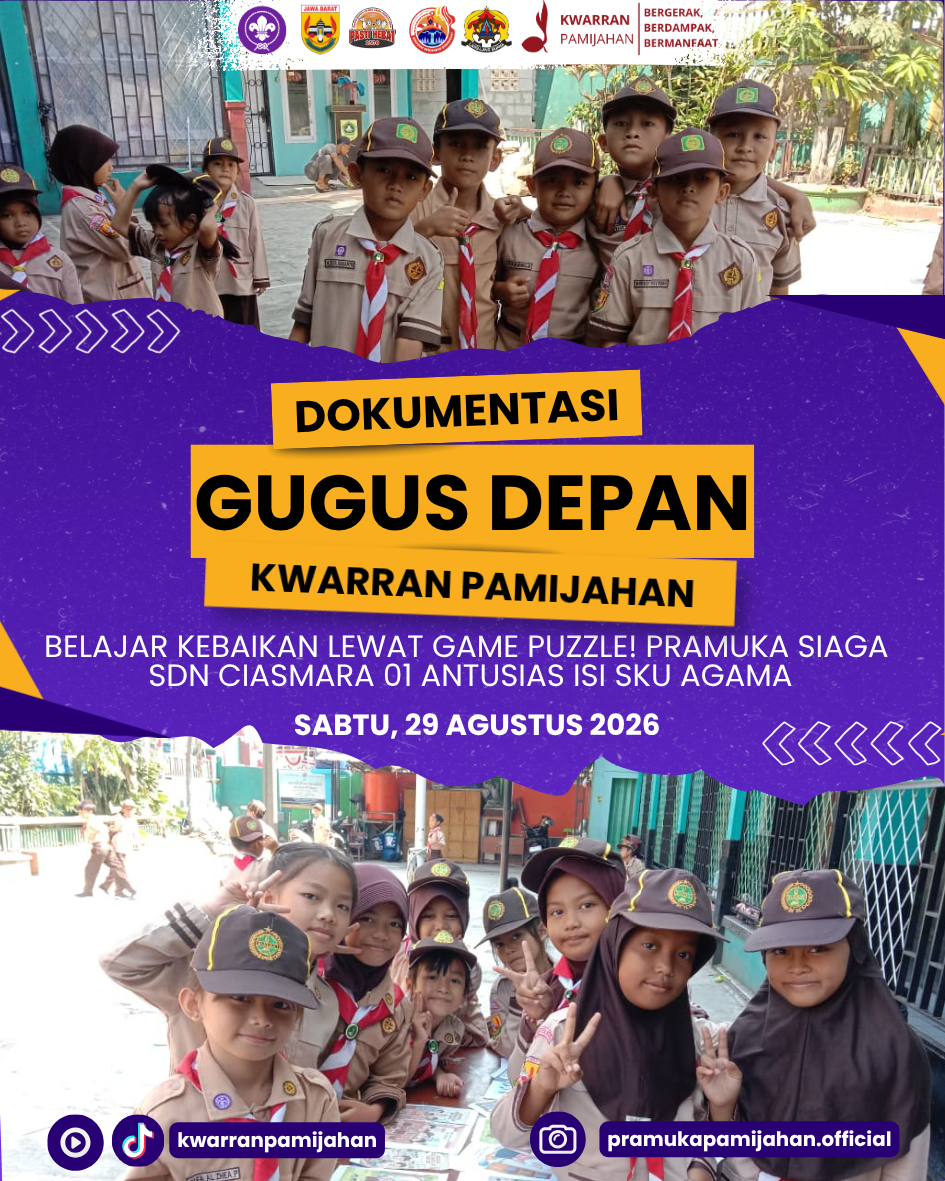 Belajar Kebaikan Lewat Game Puzzle! Pramuka Siaga SDN Ciasmara 01 Antusias Isi SKU Agama