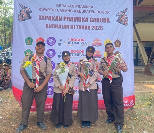 4 Penegak SMK Bina Teknika Resmi Dilantik Jadi Pramuka Garuda Kwarcab Kabupaten Bogor
