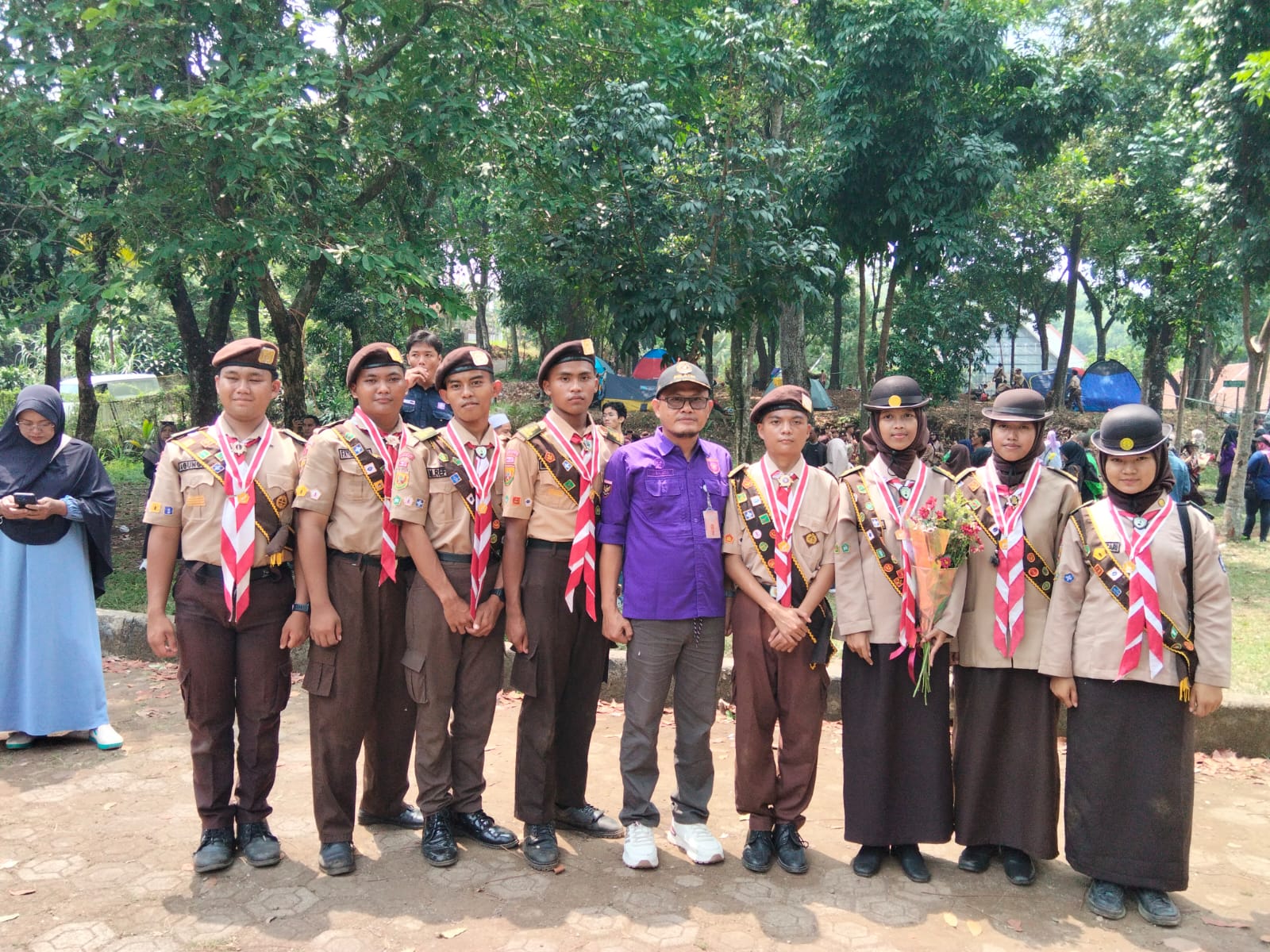 Anclubna Gerakan Pramuka SMAN 1 NANGGUNG Ngawakilan  Kwarran Nanggung di Tapakan Garuda jeung Inaugurasi Angkatan III Tahun 2026 Gerakan Pramuka Kwartir Cabang Kabupaten Bogor.