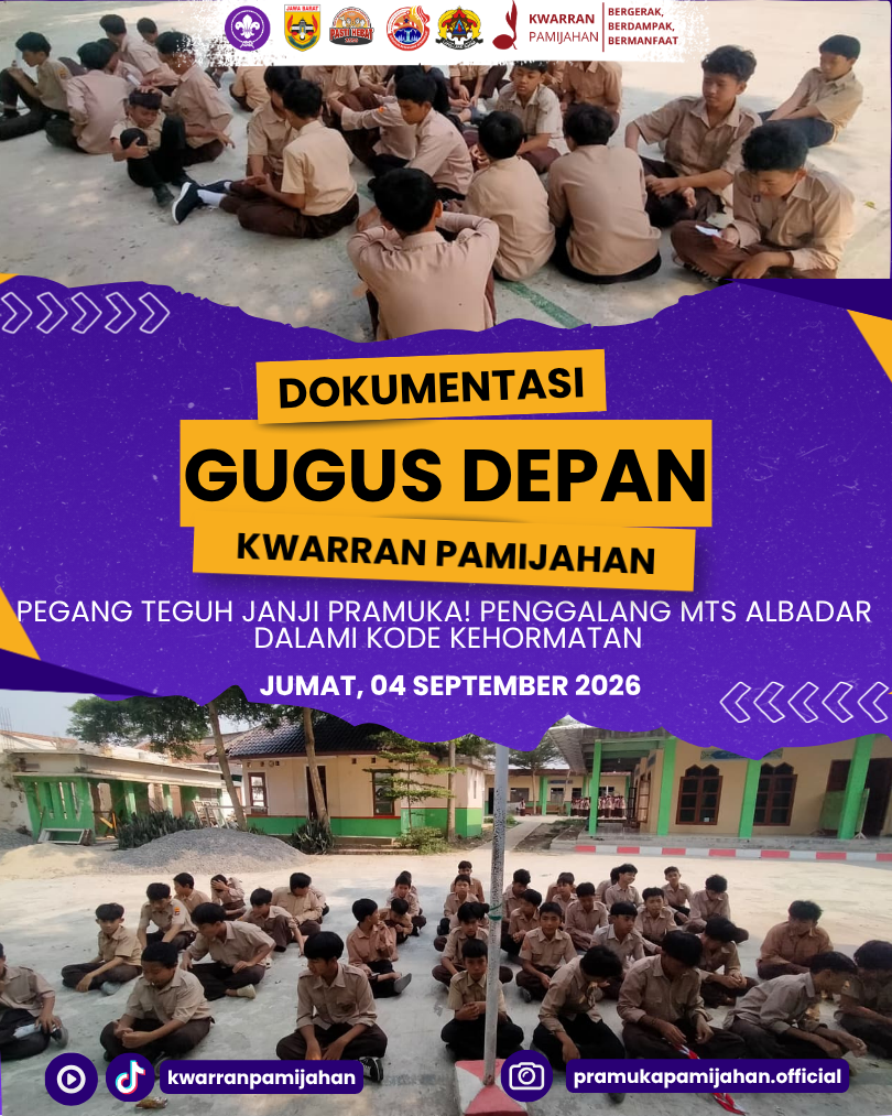 Pegang Teguh Janji Pramuka! Penggalang MTs Albadar Dalami Kode Kehormatan