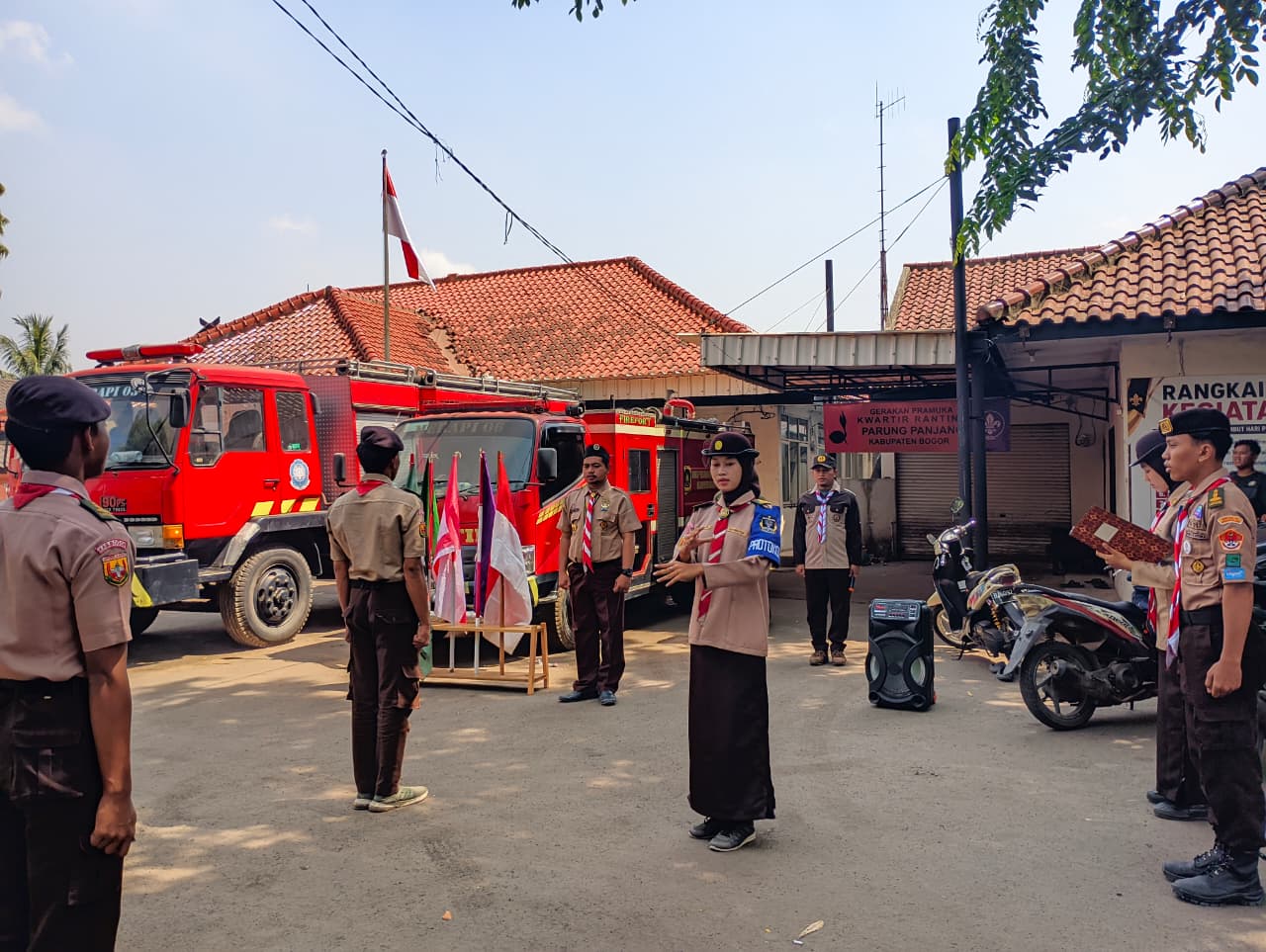 Pelepasan Peserta Peran Saka Kwarran Parungpanjang Menuju Eco Edu Sentul