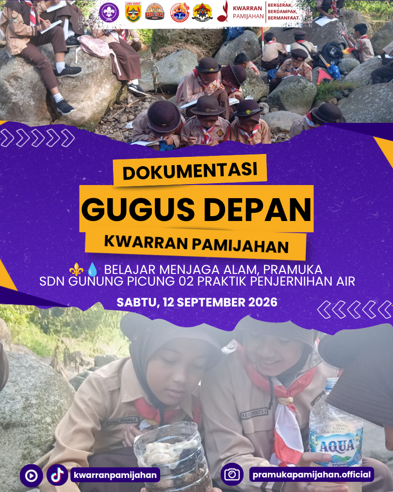 ⚜️💧 Belajar Menjaga Alam, Pramuka SDN Gunung Picung 02 Praktik Penjernihan Air