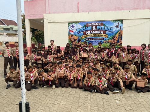 Antusias Puluhan  Pramuka Siaga SDN Pasirangin 01 Ikuti Persari